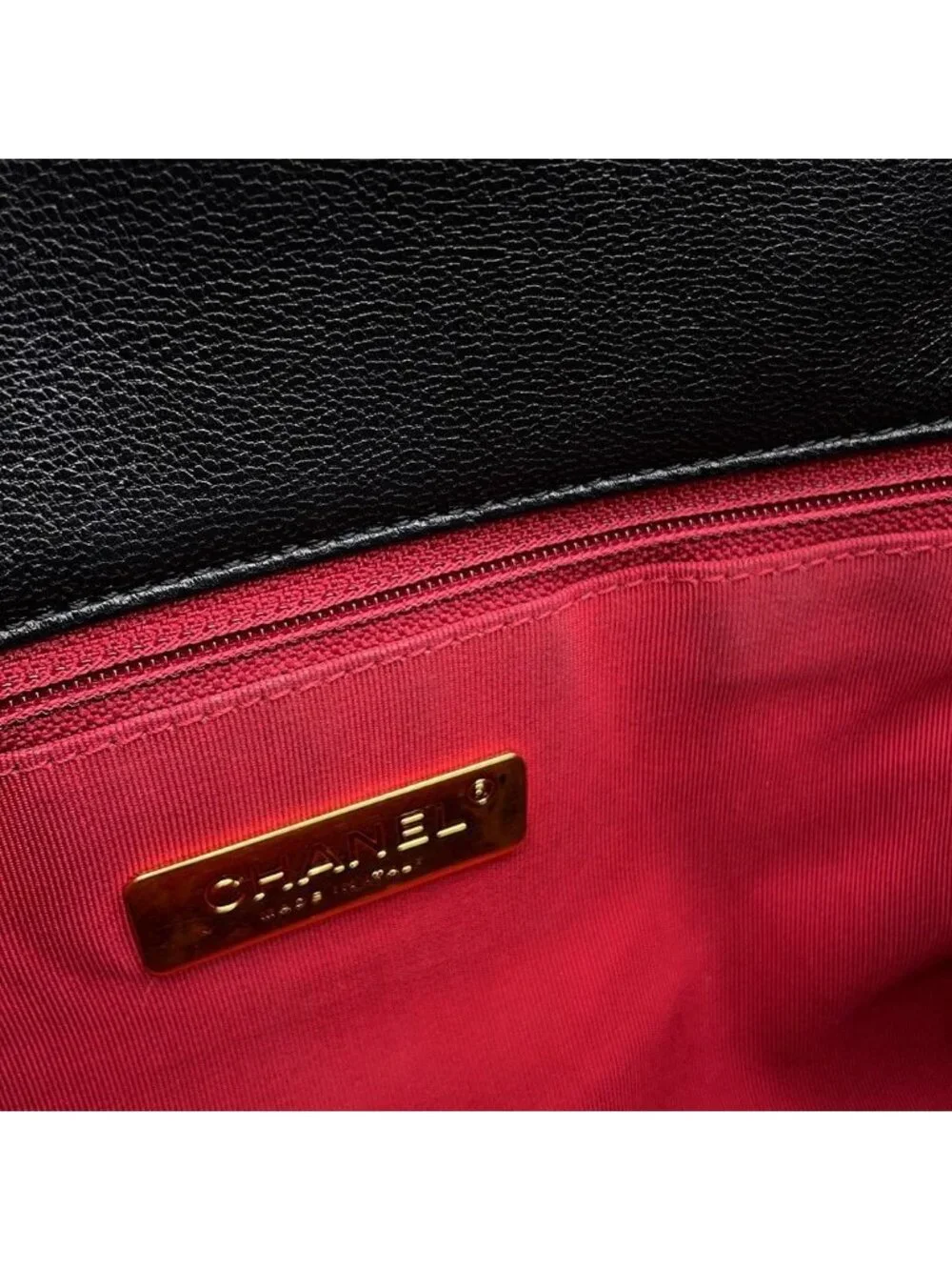 Chanel Chain Shoulder Bag 19 Large Lambskin 2-Way Black